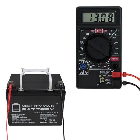 Mighty Max Battery DIGITAL LCD MULTI METER BATTERY TESTER MAX3547840